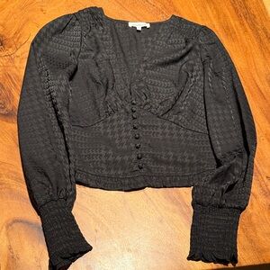 Heartloom Black Button-Down Blouse